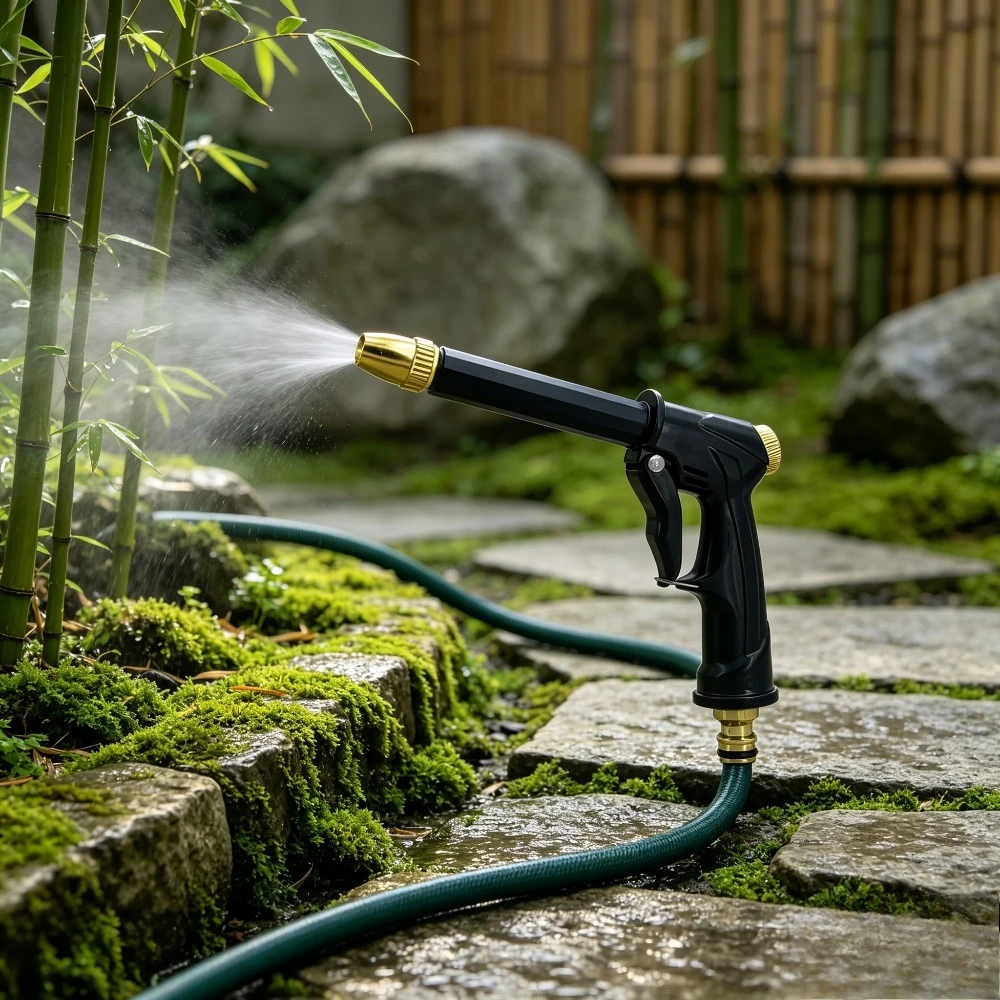 Portable High-Pressure Water Gun Cleaning Car Wash Machine Garden Watering Hose Nozzle Sprinkler Foam Thread Quick Connector