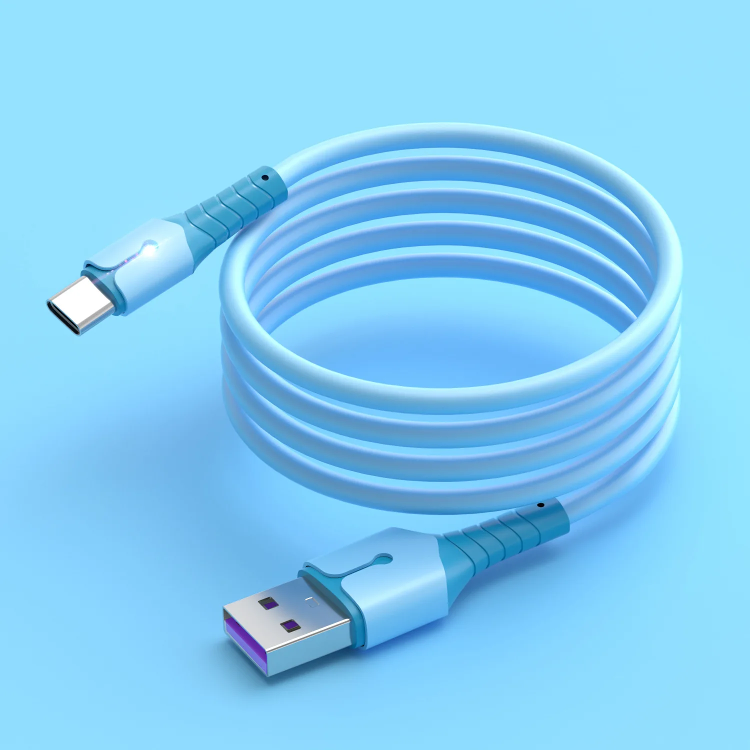 Liquid soft tape light data cable suitable for Android Type-C Xiaomi phone with extended USB fast charging cable