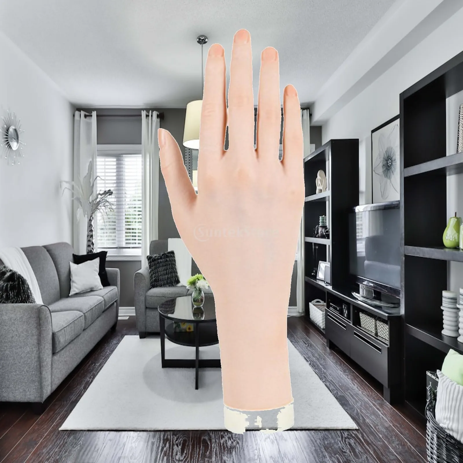Flexible Mannequin Hand for Nail Art Practice Realistic Female Fake Hand Bendable Acrylic Training Model Jewelry Display Holder