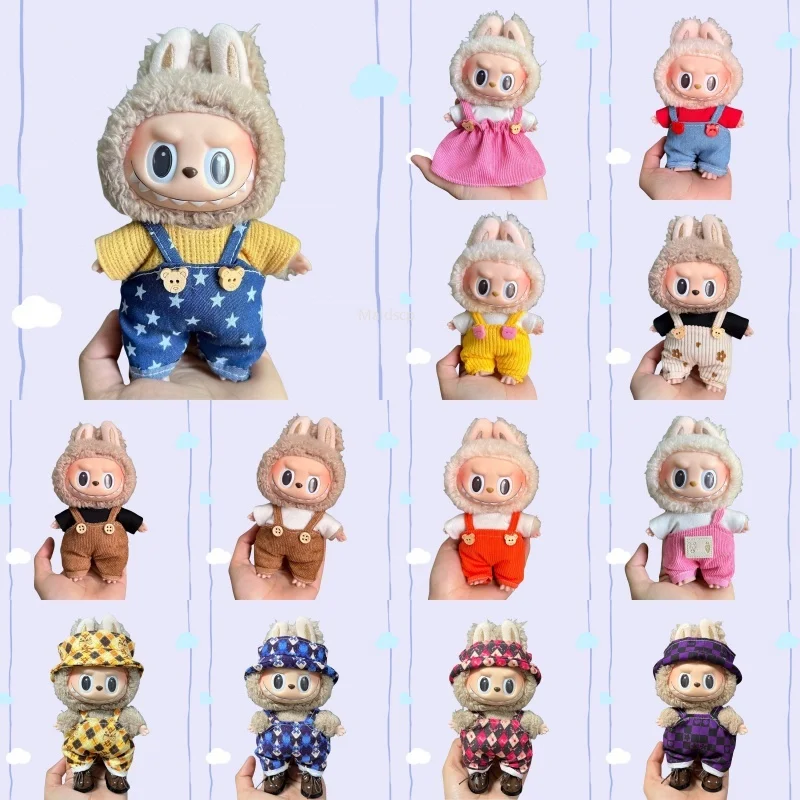 

17cm Doll Clothes Outfit Plush for Labubu V1 V2 Doll Clothes Accessories DIY Gift