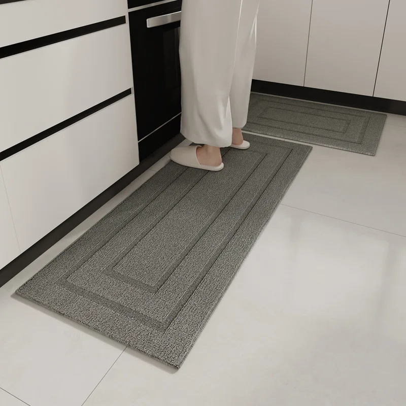 High-End Dirt-Resistant Kitchen Foot Pad Solid Absorbent Anti-Slip Mat for Porch Multi-Purpose Long Strip Wipeable Floor Carpet