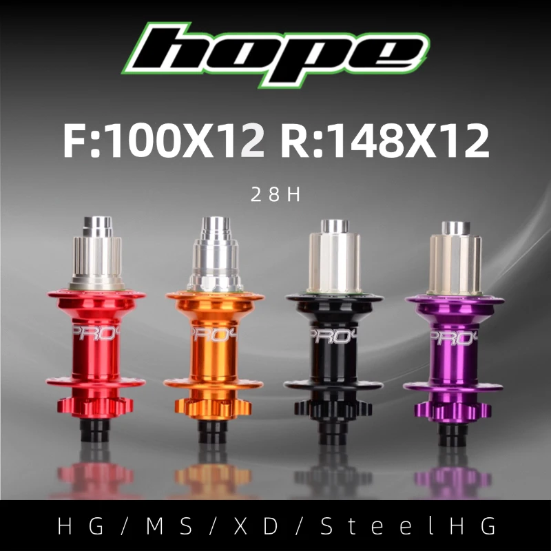 

HOPE Pro 4 Bicycle Hub Boost 28 Holes 6-bolt Disc Brake For HG/MS/XD Outdoor Cycling Accessories Multi-color Available