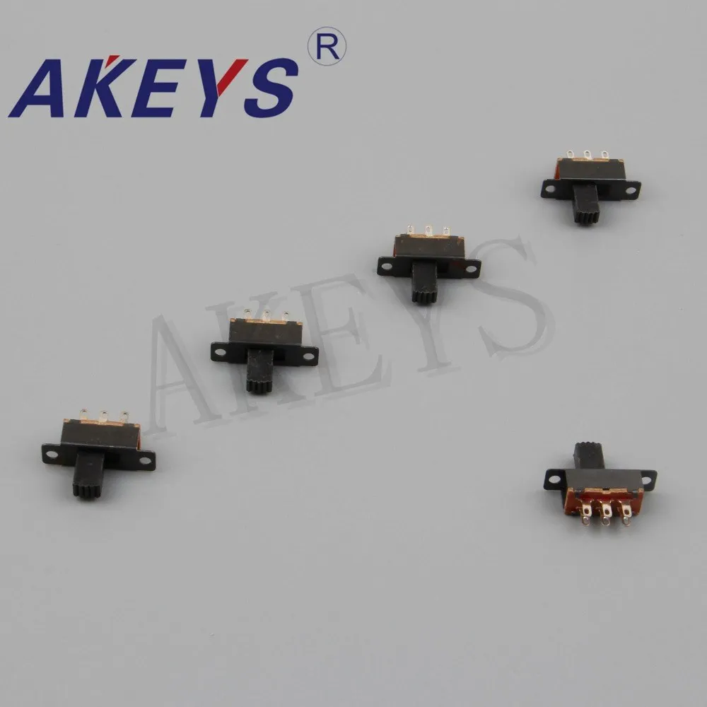 SS-22F32 2P2T Double pole double throw 2 position slide switch 6 solder lug pin verticle type without fixed pin