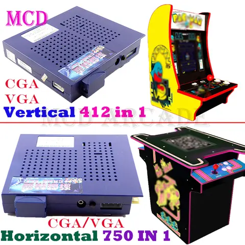GAME ELF 138/412/750/1162 In 1 Classical Retro Jamma Game Board for Vertical/Horizontal Cocktail Arcade Machine Support CGA/VGA