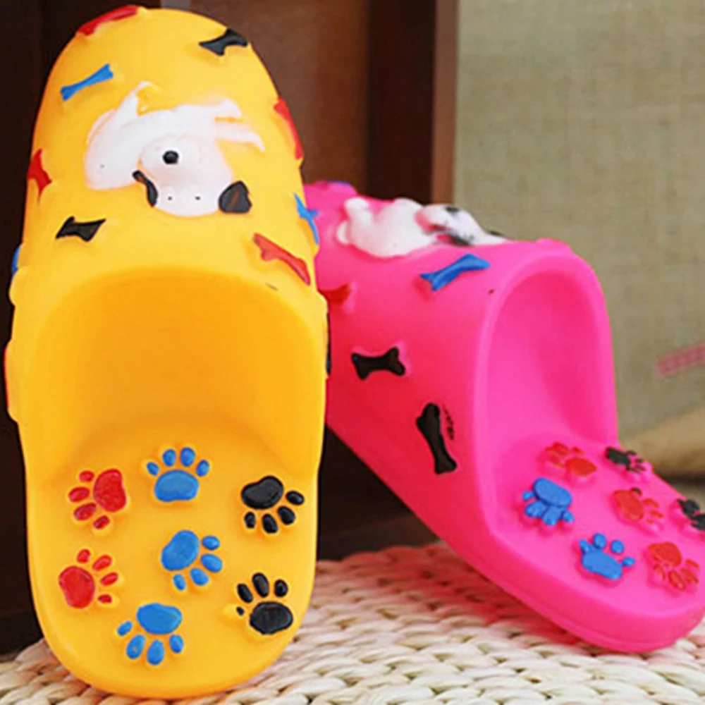 Pet Toy Bite Resistant Slippers Dog Chew Puppy Supply Interesting Chewing Household Molar Funny Plaything Toys Accessories