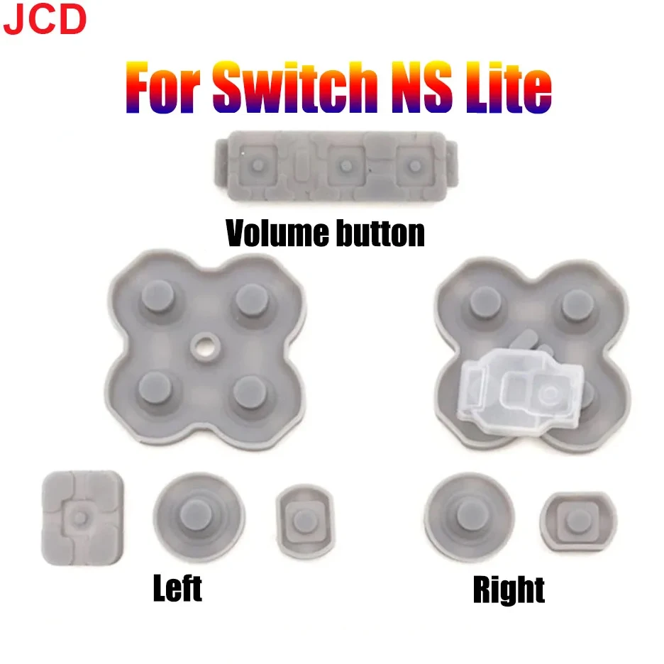 

JCD 1set For NS Switch Lite JoyCon Game Console Silicone Left Right Buttons Conductive ABXY D-Pad Rubber Replacement Parts