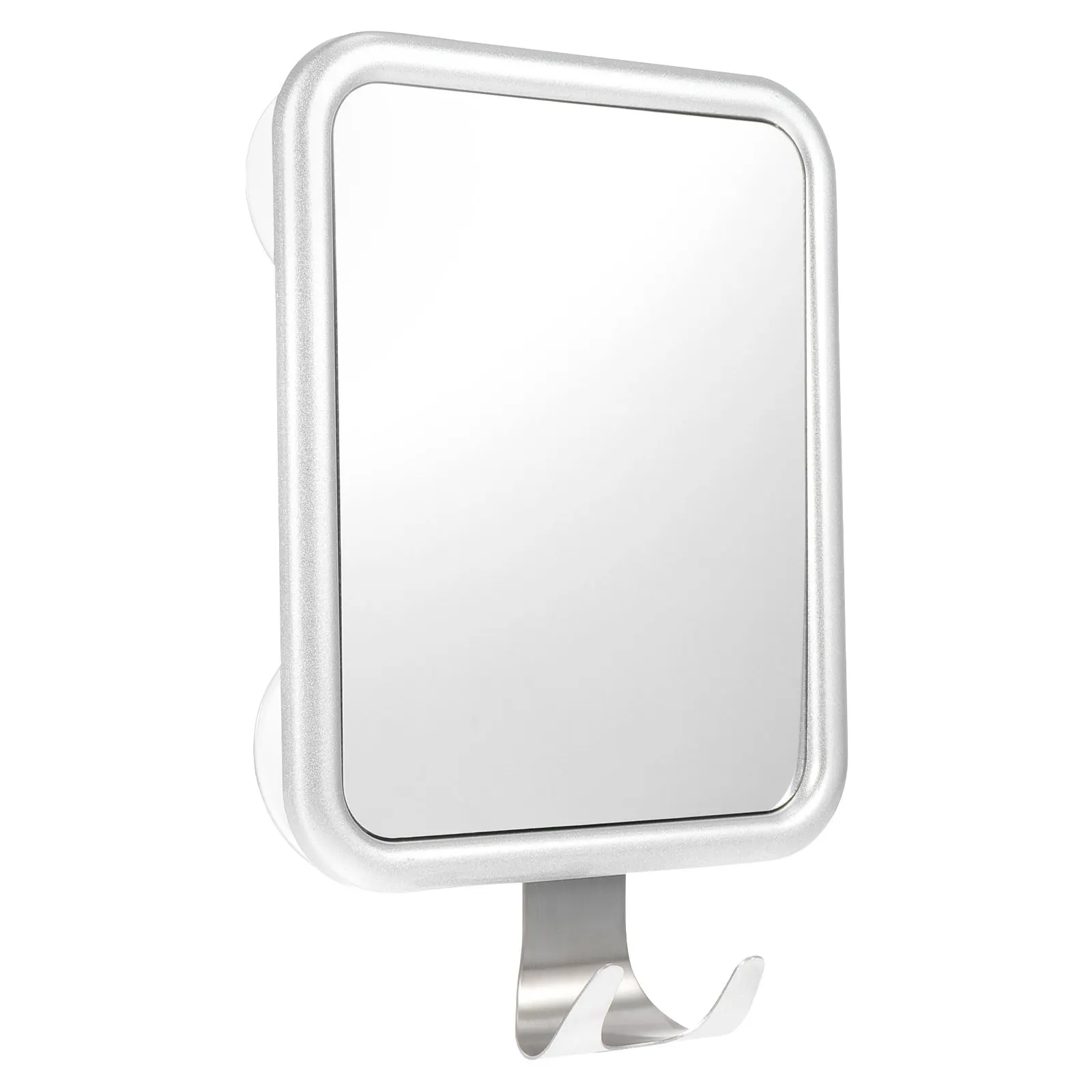 1Pcs Anti-Fog Makeup Mirror Bathroom Suction Cup Wall-Mounted Fogless Mirror Portable Home Travel Use Hook