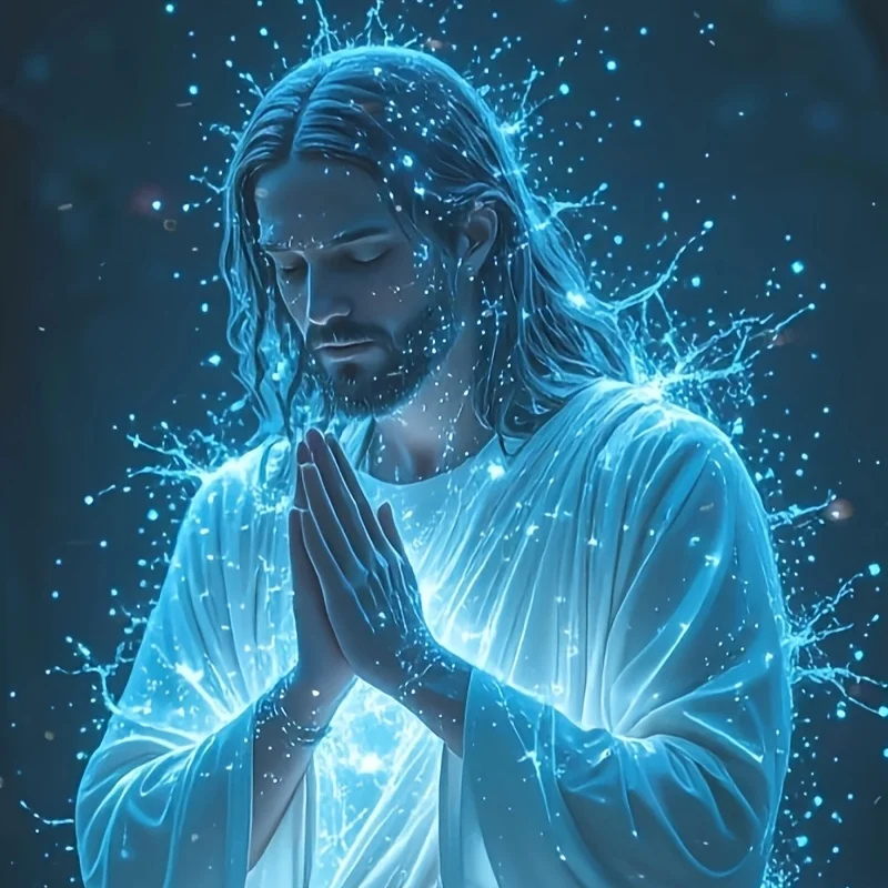 

500/1024PCS Paper Jigsaw Puzzle Peaceful Jesus Prays with Both Hands Religious Home Decoration Ideal Christian Gift