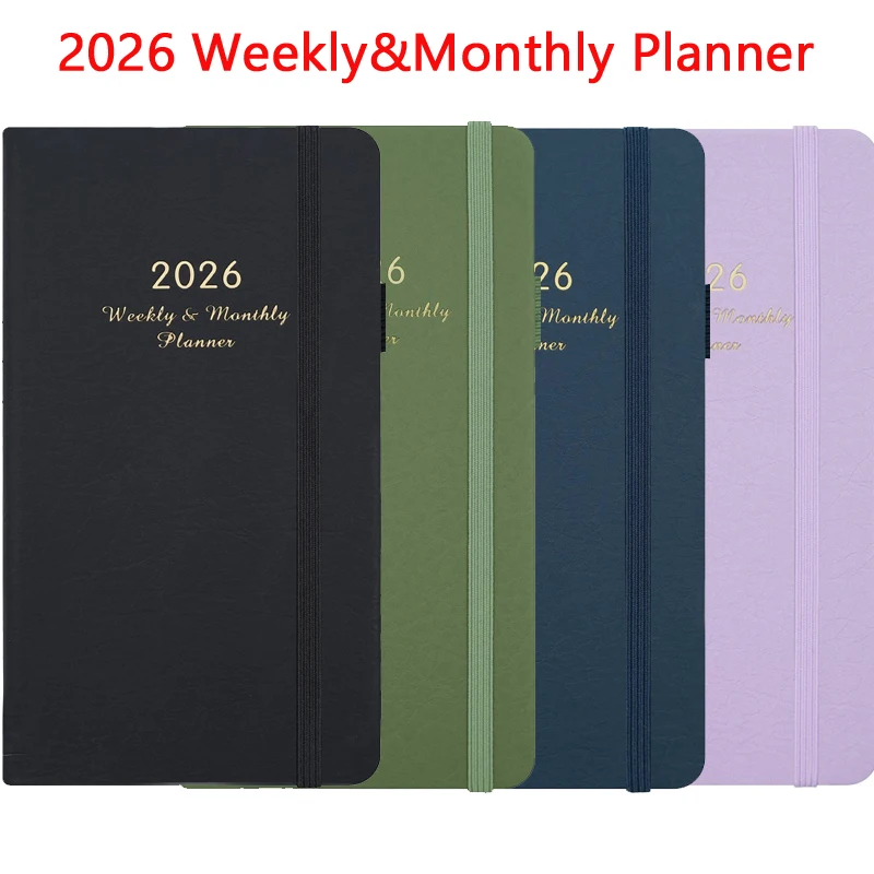 Еженедельник на 2026 год для ежедневного планирования, 72 листа, блокнот для управления временем на 12 месяцев, идеально подходящий для студентов и офисного использования, список дел