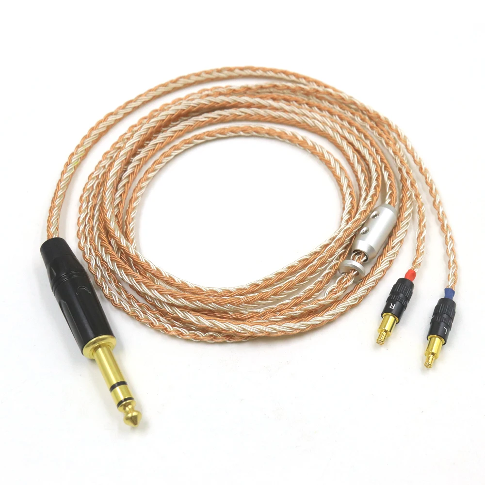 

16 Core Silver + Copper Headphone Upgrade Cable Cord For Technica ATH- AP2000Ti 750 770H 990H ADX5000 MSR7B Headset