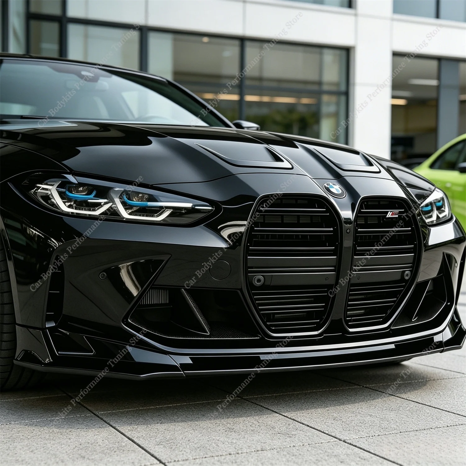 Gloss Black CS Style Front Bumper Splitter Lip Spoiler Diffuser Bodykits For BMW G80 G81 G82 G83 3.0T L6 Real M3 M4 2021-2025