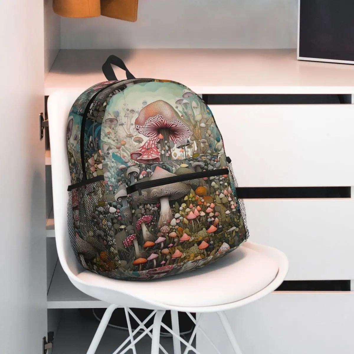 Magical Mushroom Field Backpack Student BookBag Kids School Bag Computer Shoulder Bags for Boys Girls