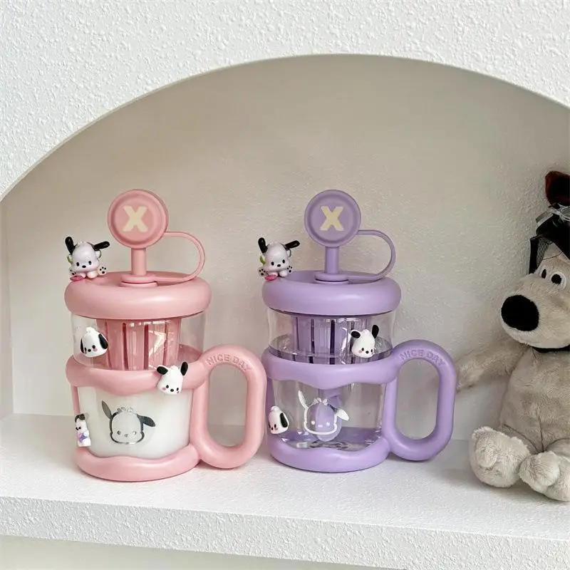 

Sanrios Cinnamoroll A Cup with A Straw Good-Looking New Cute Children Cartoon Summer with Handle High-Capacity Water Cup