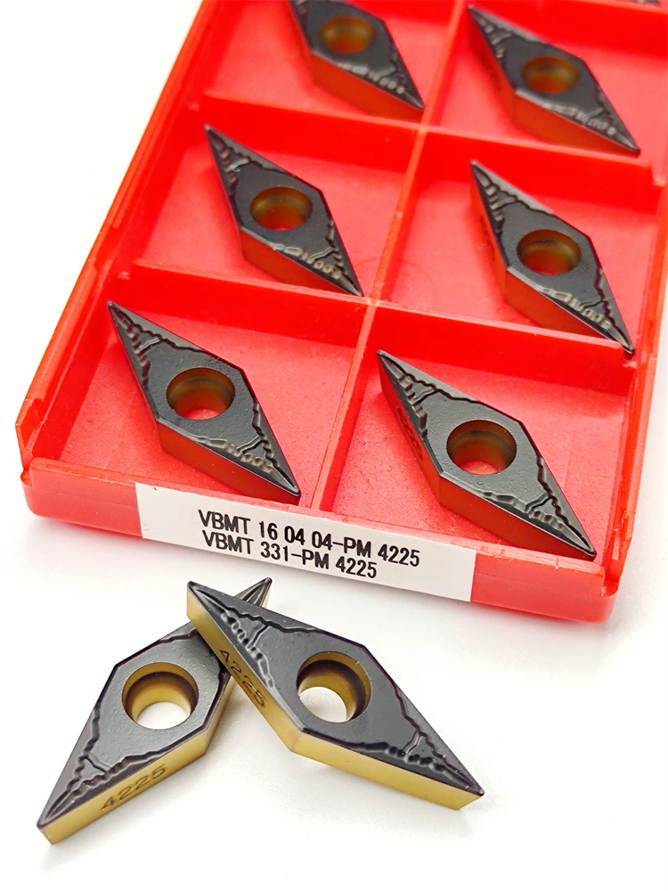 VBMT160404 PM 4225 Carbide Inserts External Turning Tool High Quality Lathe CNC Cutting  Insert Steel Processing