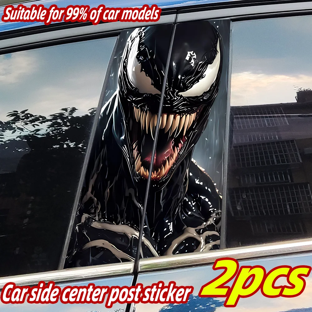 

Venom Car Stickers Auto B-pillar Car Center Column Decoration Cover Scratches Waterproof Sunscreen Vinyl Decals Accessories