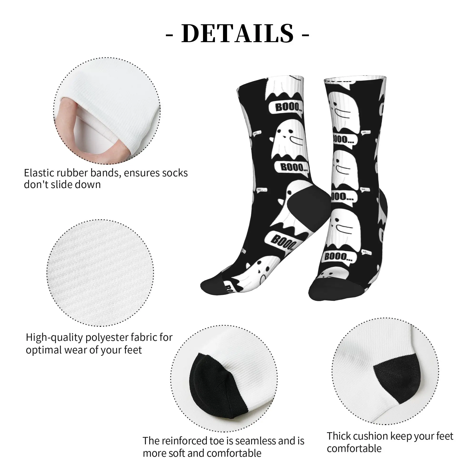 هالوين شبح لطيف روح بو جوارب الجوارب الحديثة النساء الرجال الجوارب الناعمة الدافئة الخريف تشغيل تصميم عدم الانزلاق الجوارب هدية