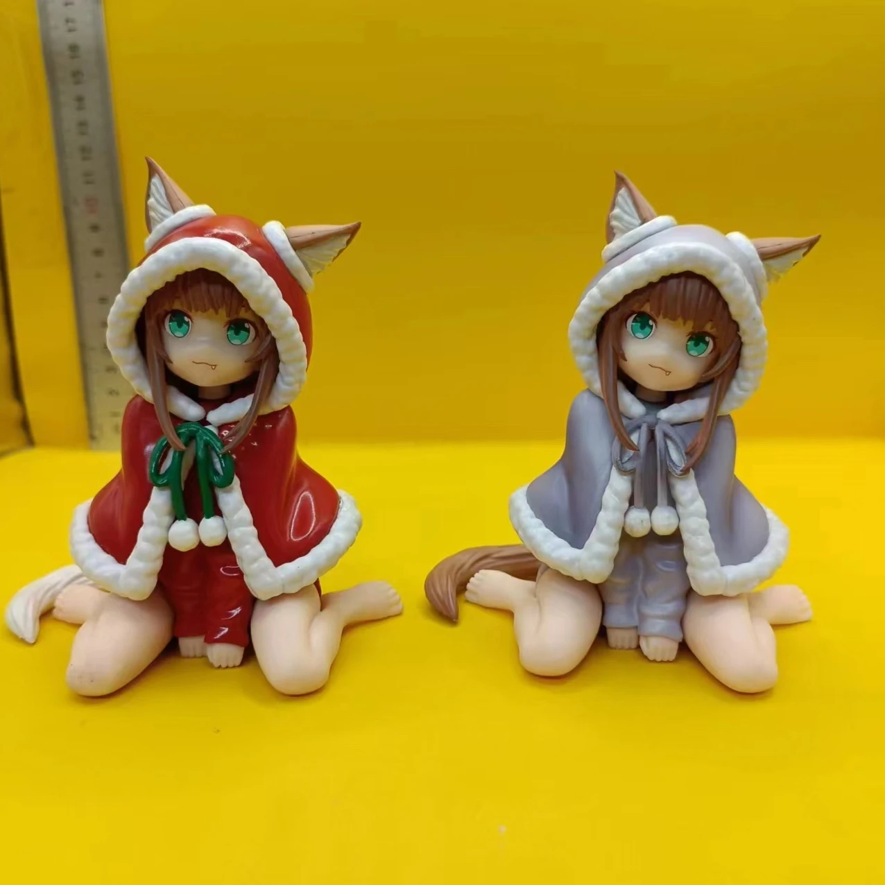 Anime Cute Doll Sakura Soybean My Cat Is A Kawaii Girl Figure Christmas Clothes Cat Girl Figures Model PVC Collection Toys Gifts