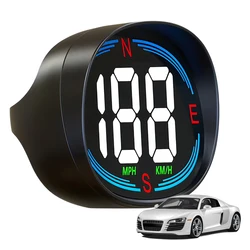 Compass Speed Meter Speed Real Time Display MPH KM/H Speed Gauge with Sunshade Car Digital Speedometer Auto Electronic Device