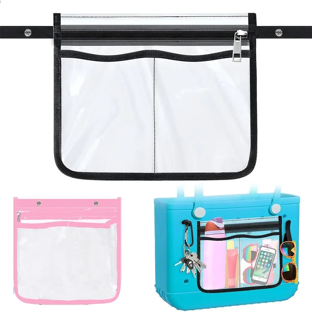 PVC Clear Pouch for Bogg Bag Accessories Waterproof Durable Clear Beach Tote Bag Travel Cosmetic Organizer Connector Storage Bag