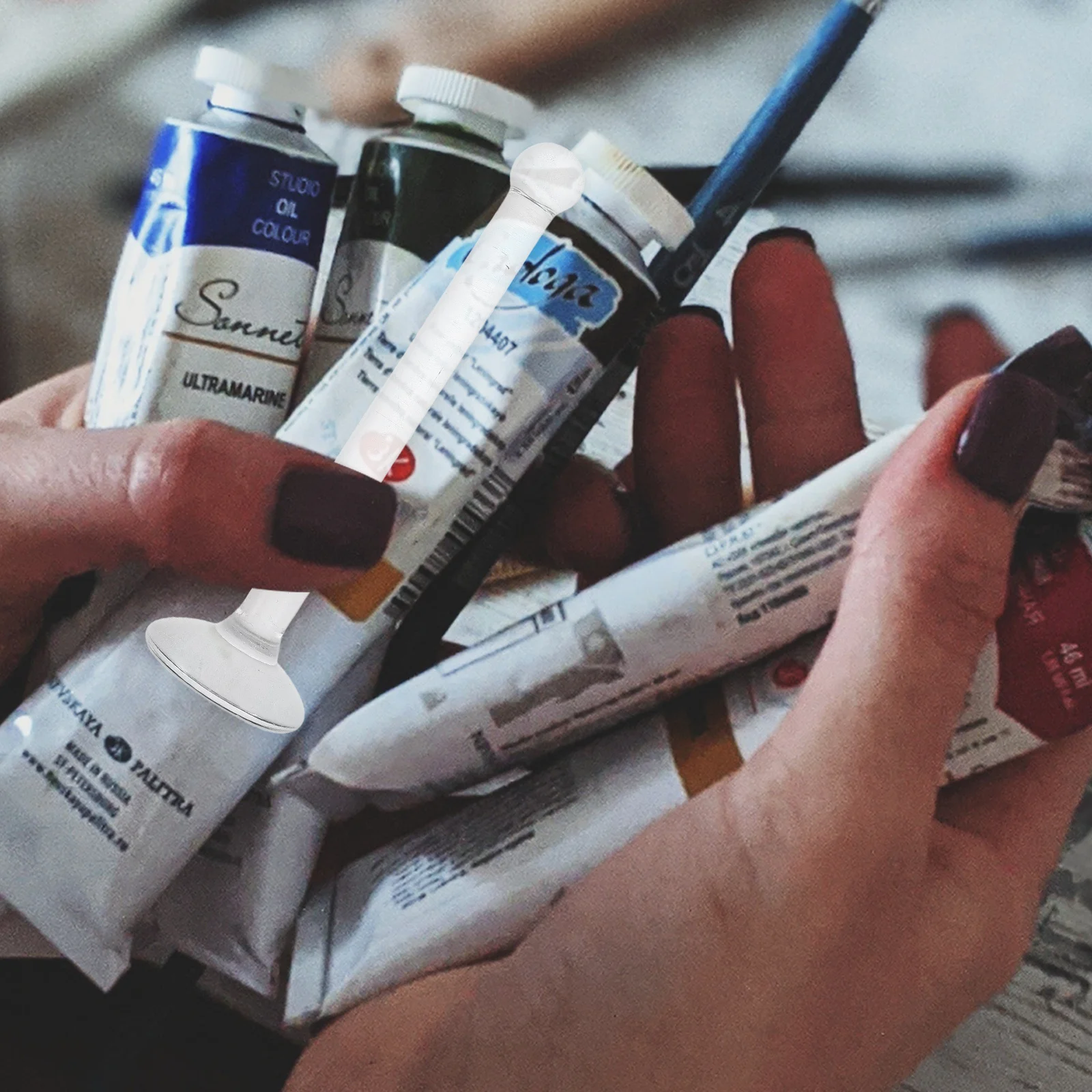 دليل الصباغ طحن مدقة عالية الشفافية الزجاج مولر للرسم الزيتي المائية خلط كفاءة الفنان أداة تجليخ