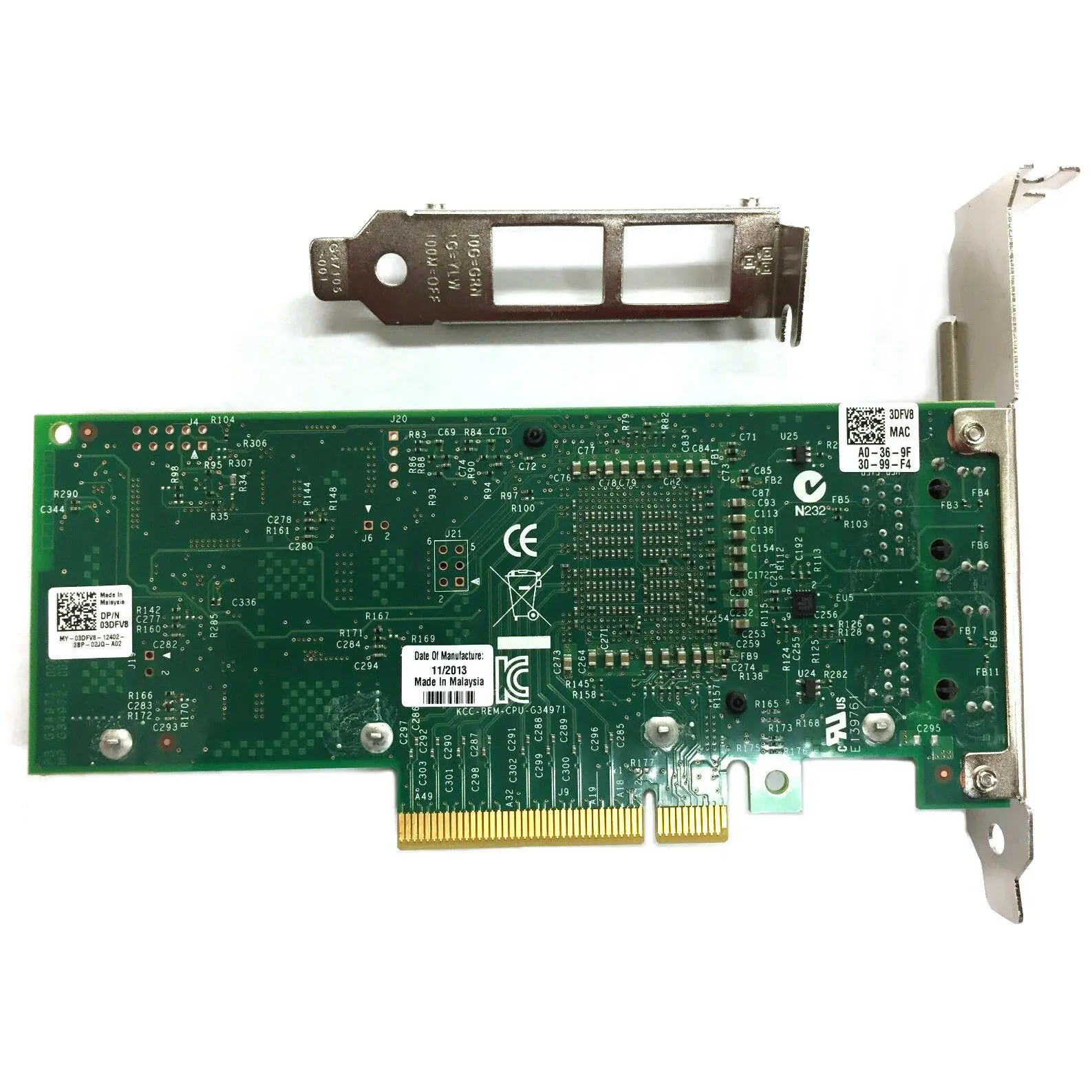 X540-T2 10GbE Genuine CONVERGED DUAL PORT NETWORK ADAPTER K7H46/3DFV8