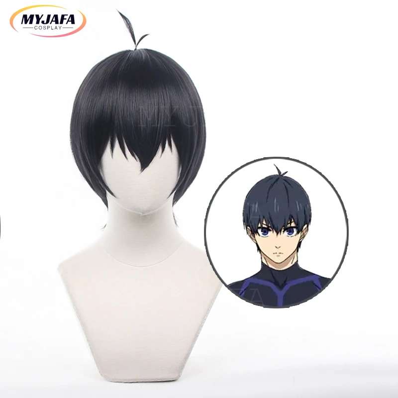 

Парик для косплея из аниме «Синяя Блокировка», термостойкие синтетические волосы розового и черного цвета, искусственные волосы для ролевых игр, с шапочкой