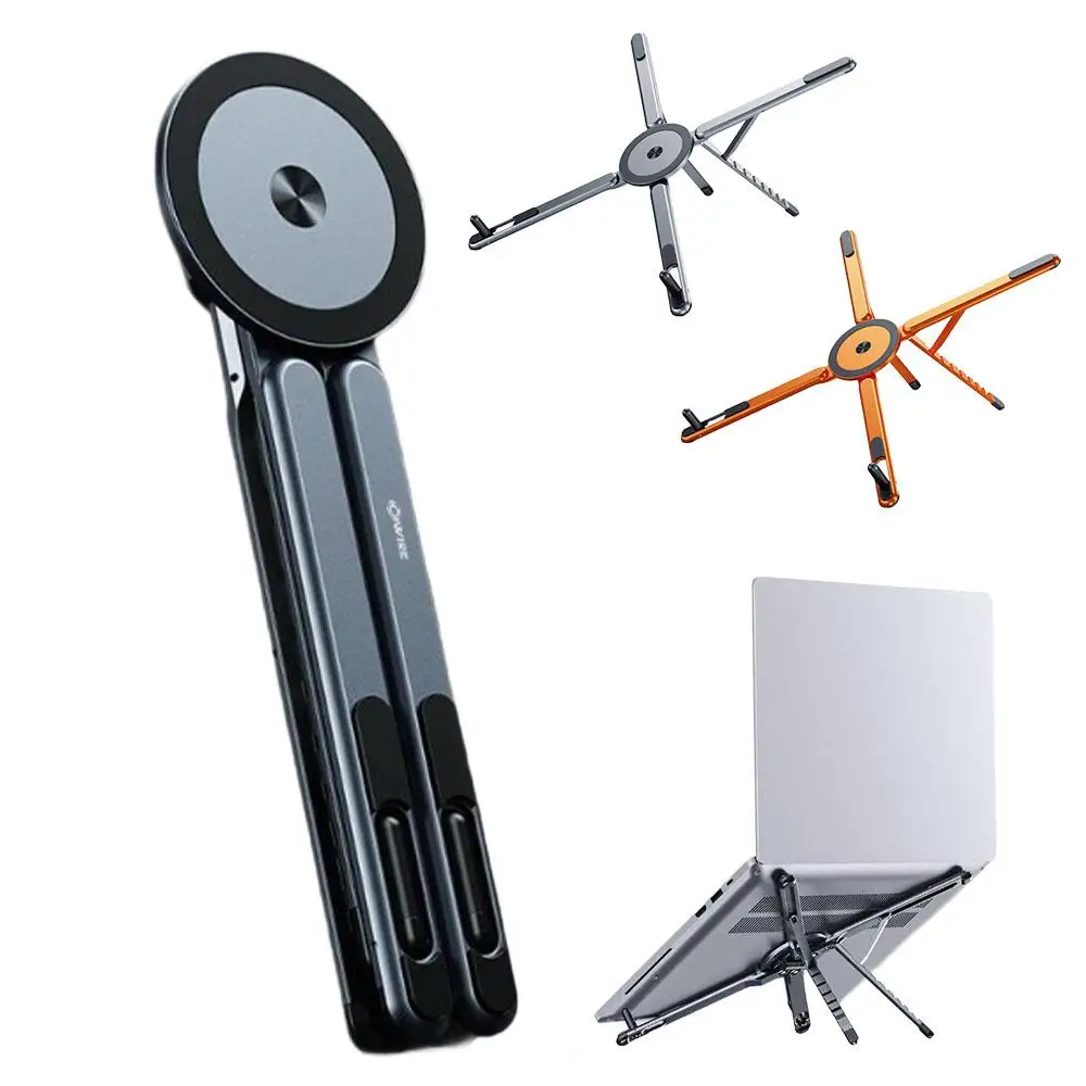 

Magnetic Phone Tripod Stand 4-in-1 Foldable Tripod&Handheld Selfie Stick Portable Desk Stand for iPhone iPad Tablet Laptop