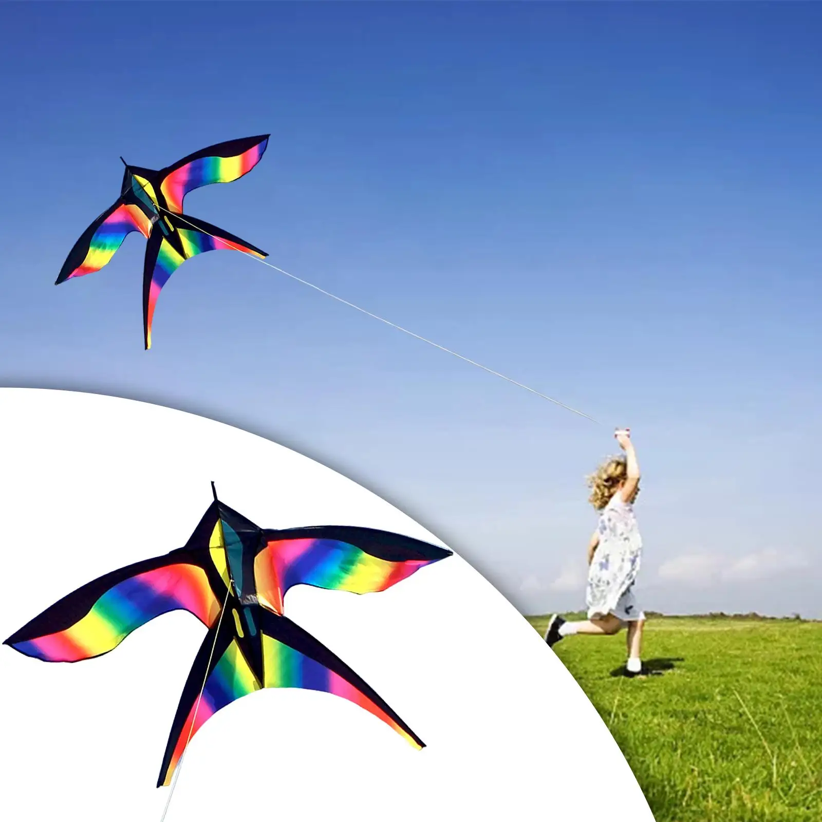 Large Bird Kite Fly Kite Huge Wingspan for Family Trips Teenagers Beginner