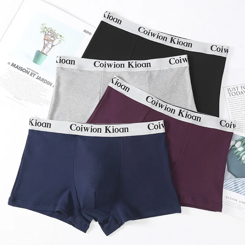 8pcs/lot Solid Shorts Underpants Sexy Men\'s Underwear Soft Fabric Men Boxer Shorts Comfortable Breathable  Men Underwear