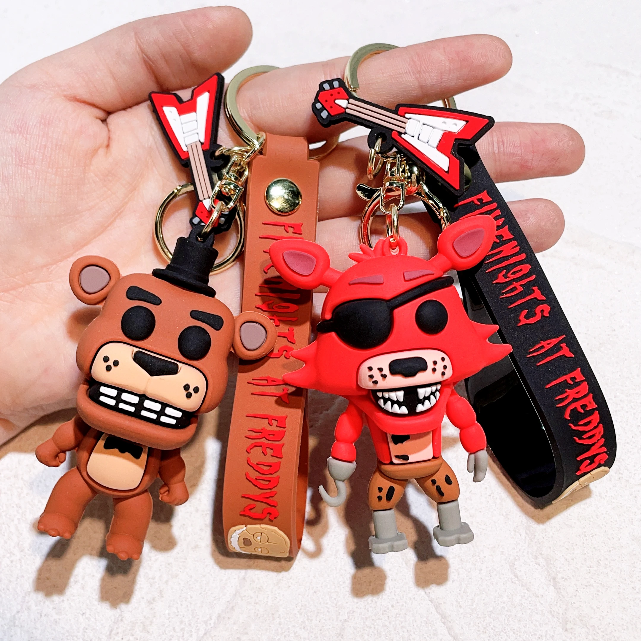Chaveiro de Desenho Animado Five Nights at Freddy FNAF, Boneco do Urso Freddy, Presente para Amigos