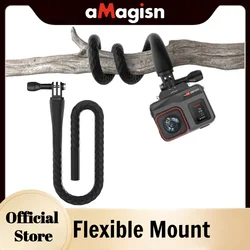 aMagisn Flexible Mount for Action Camera，Bendable Selfie Stick for Gopro Hero Insta360 Ace Pro X4 X3 Osmo Camera Accessories