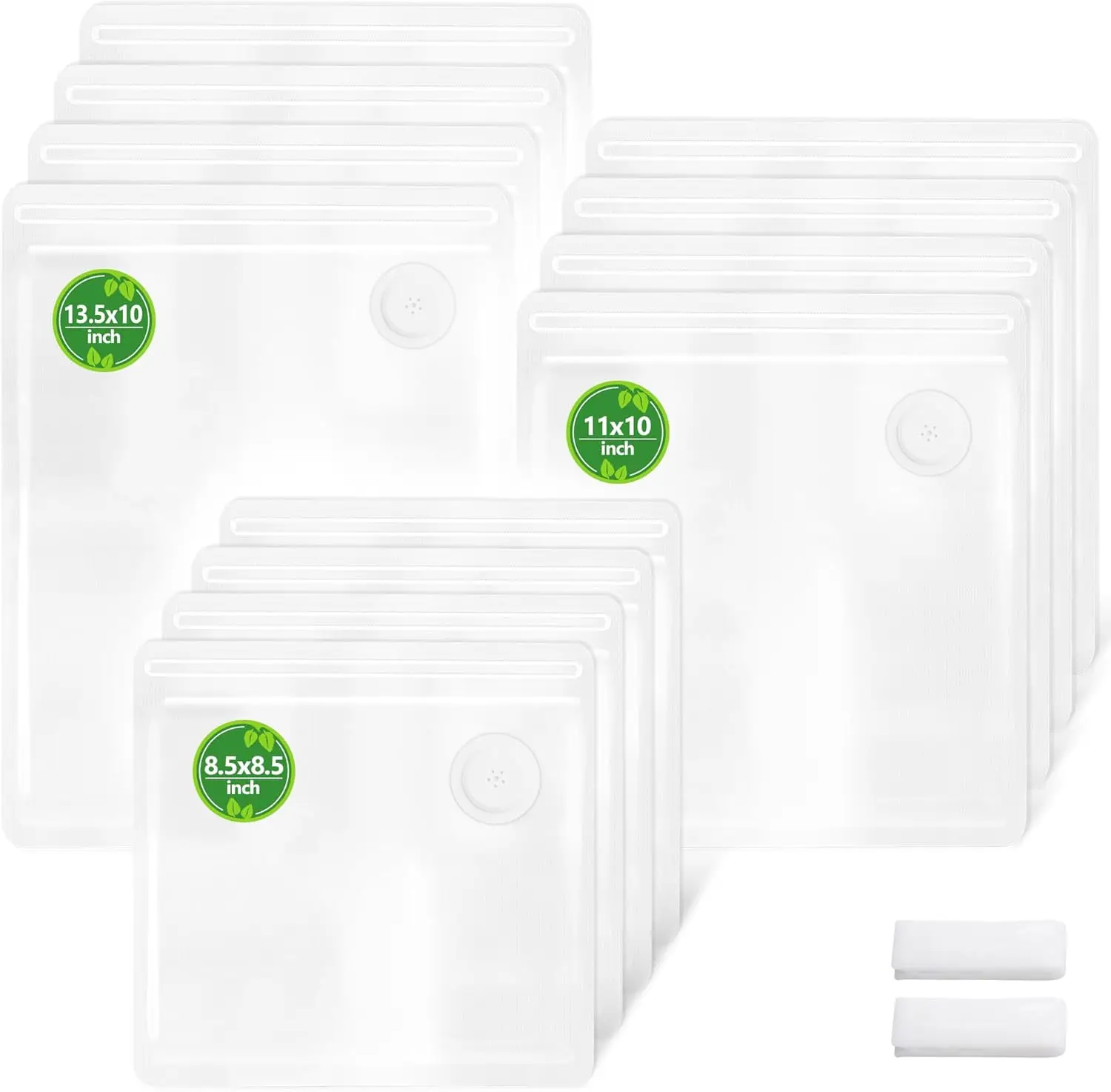 

Многоразовые вакуумные пакеты для хранения - без BPA, герметичные, для су-вид и заморозки (3 размера, 12 шт.)