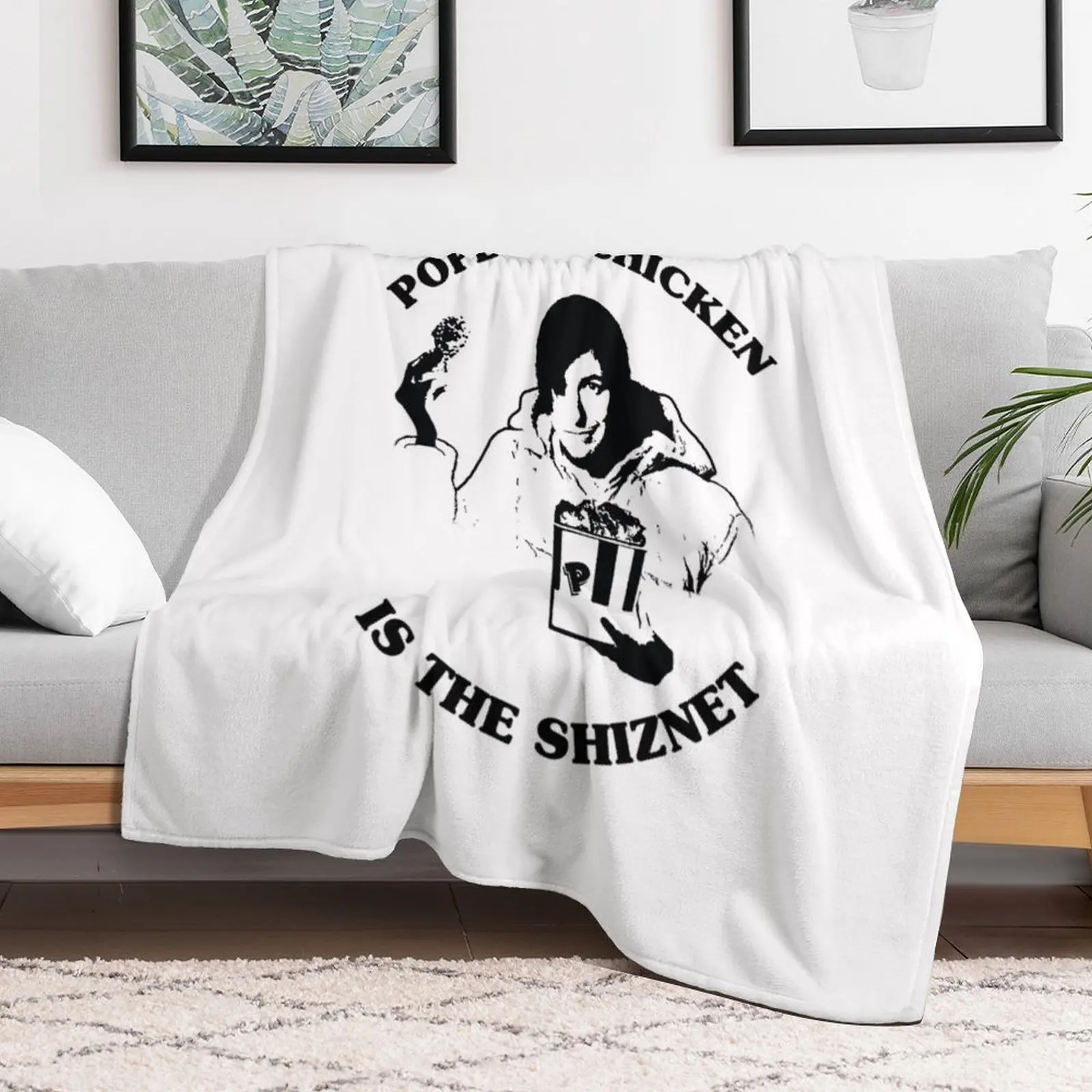 Little Nicky - POPEYES CHICKEN - Adam Sandler (English) Classic T-Shirt Throw Blanket Beautifuls Stuffeds Soft Big Blankets