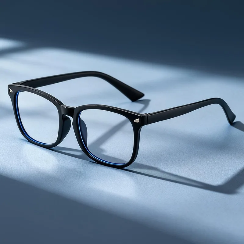 2026 Neuer Stil Anti-Blaulicht-Brille für Damen, schlichter Rahmen, Vintage-Mode, leicht kombinierbare Flachglasbrille