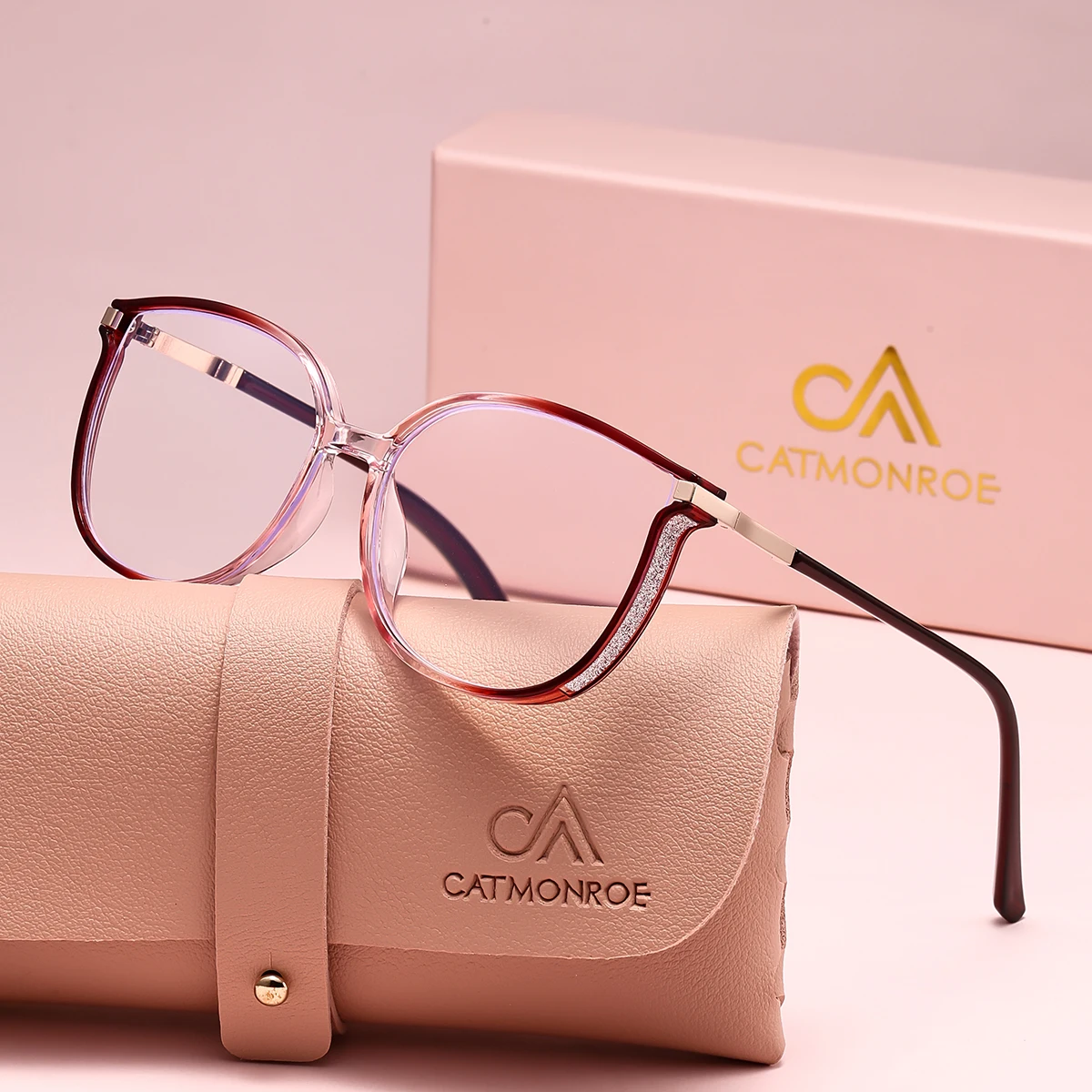 CATMONROE Exquisite Ladies' Cat Eye Frame, Fashionable For Daily Reading And Writing, Comfortable To Wear Indoors