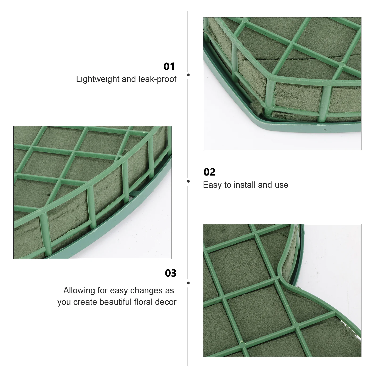 

1Pcs Wedding Car Floral Mud Green Large Size Random Style DIY Flower Arranging Plate Suction Cup Easy Install Use Home Shop