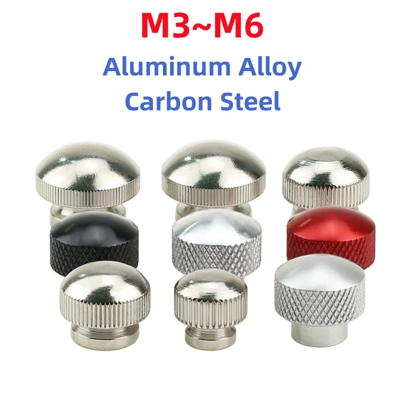 

1PCS Aluminum Alloy/Carbon Steel Round Head Knurled Thumb Nut M3 M4 M5 M6 Blind Hole Hand Tighten Nuts