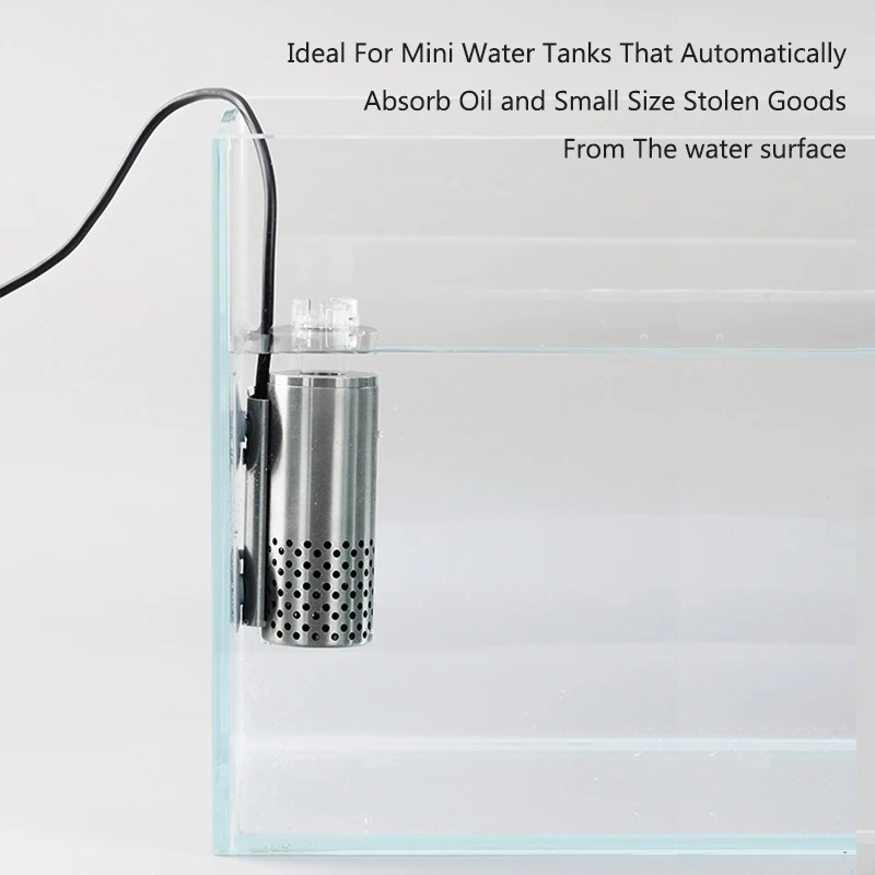 

Электрический самоочищающийся плавающий фильтр для аквариума из нержавеющей стали с USB-питанием для удаления масляной пленки