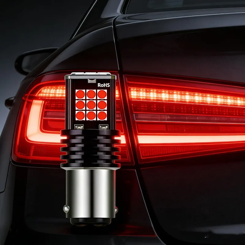 Car Turn Signal Lamp Brake Tail Backup Red Brake Lights P21w Led 1156 Bau15s Bulb 3030SMD Canbus 1157 Led Bay15d P21/5w