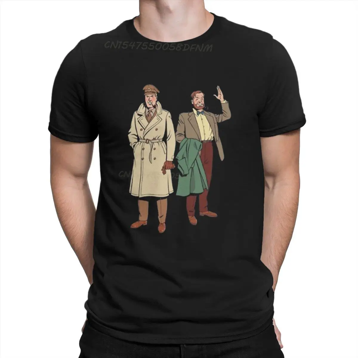 Men The Septimus Wave T-shirts Blake and Mortimer Belgian Comics Men Clothing Vintage Men T Shirts Summer Tops Tees Big Sale