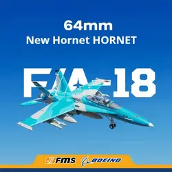 FMS New 64mm F-18 Hornet Simulation Electric Remote Control Aircraft Model Fixed-Wing Outdoor Performance High-Speed Model