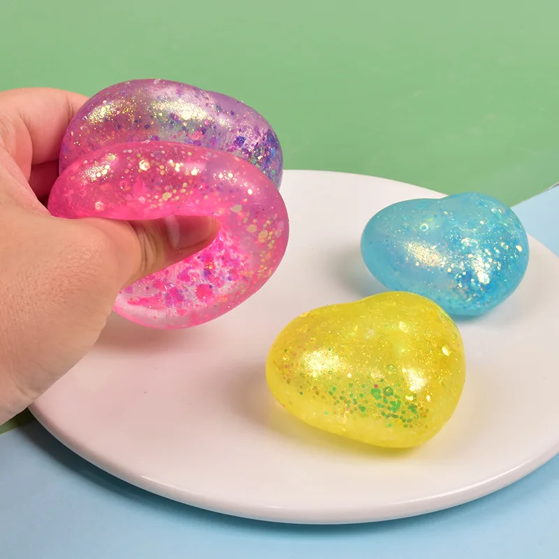 マルトース かわいい カラフル オーロラ ラブ 握って発散するおもちゃ スローリバウンド ストレス解消おもちゃ 大人向けギフト