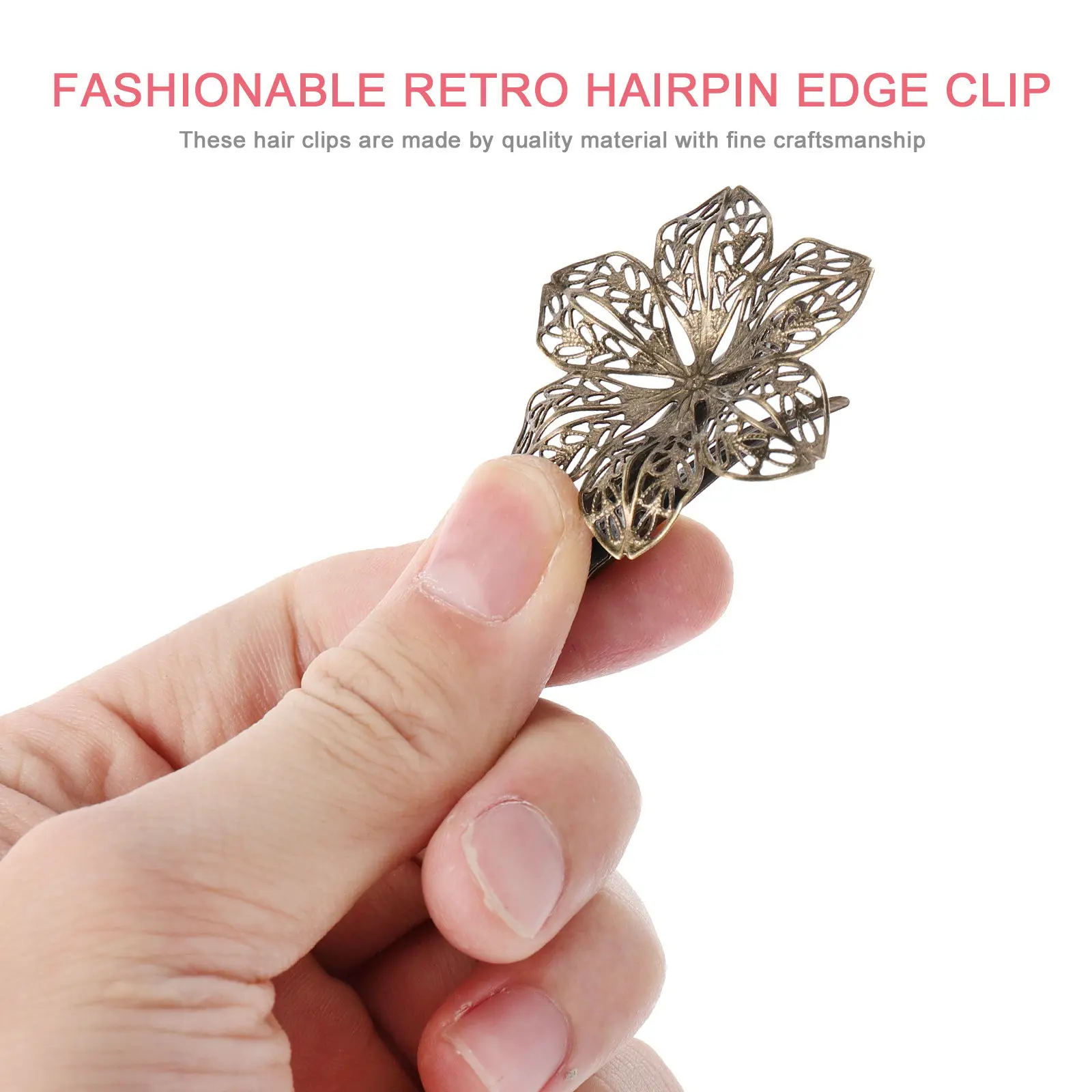 

16Pcs Retro Hairpins Bronze Vintage Style Elegant Fashion Hair Clips Duckbill Barrettes for Party Daily Outdoor Photography