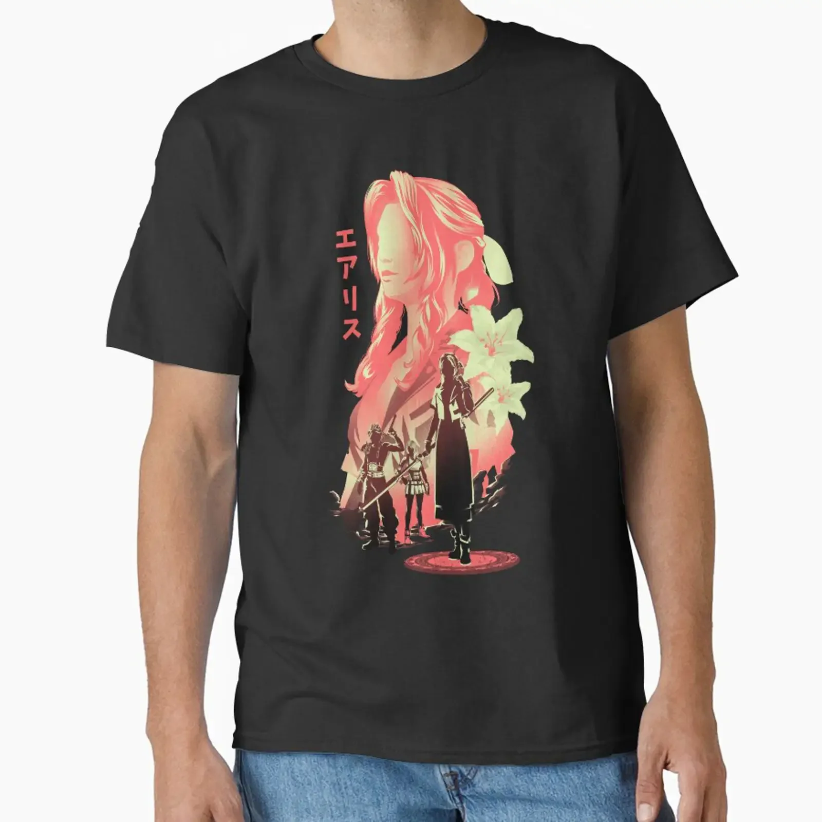 The Flower Girl Aerith designed and sold by Hypertwenty Designs vintage Washed Casual designer clothes Top For Everyday Wear