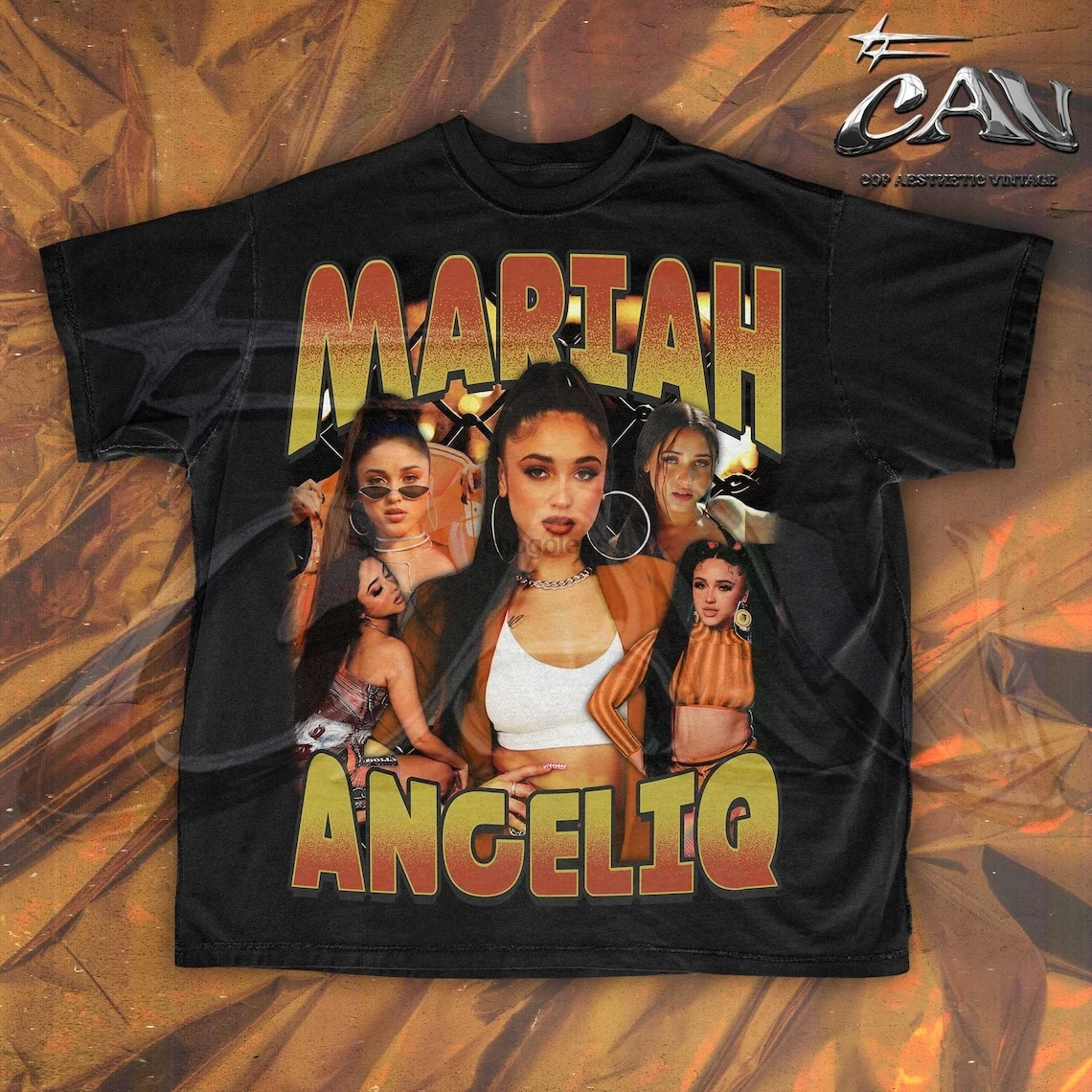 Marian Angeliq Bootleg 90's Hip-Hop Style Bootleg T-Shirt  Cuban Puerto Rican Reggaeton Artist