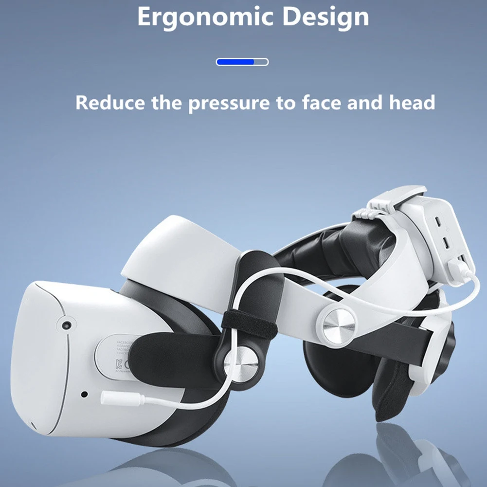 ABKM Head Strap VR M2 F2 Adjustable Headset VR Glass for Oculus Quest 2 Accessories Mount Face Padding VR Stand Helmet