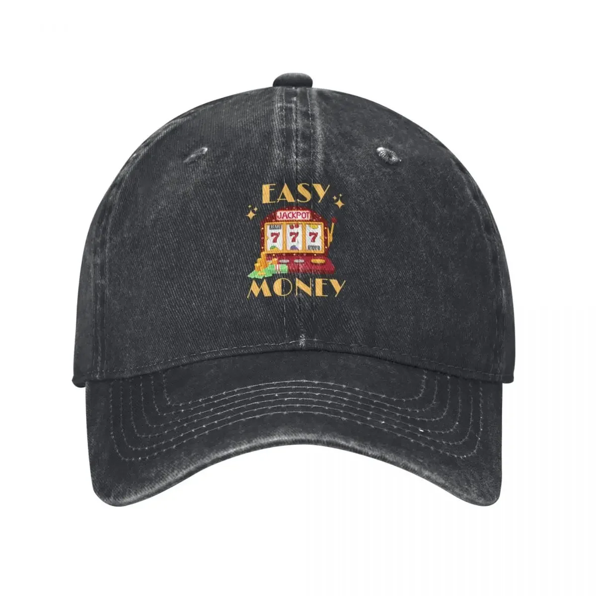 

Casino Gambling Slot Machine Easy Money Baseball Cap black New Hat Female Men's