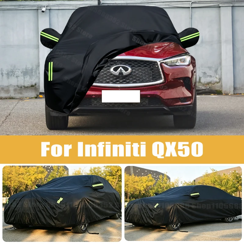 Car Cover Outdoor Protection Full Exterior Snow Cover Sunshade Dustproof Protection Cover Universal For Infiniti QX50