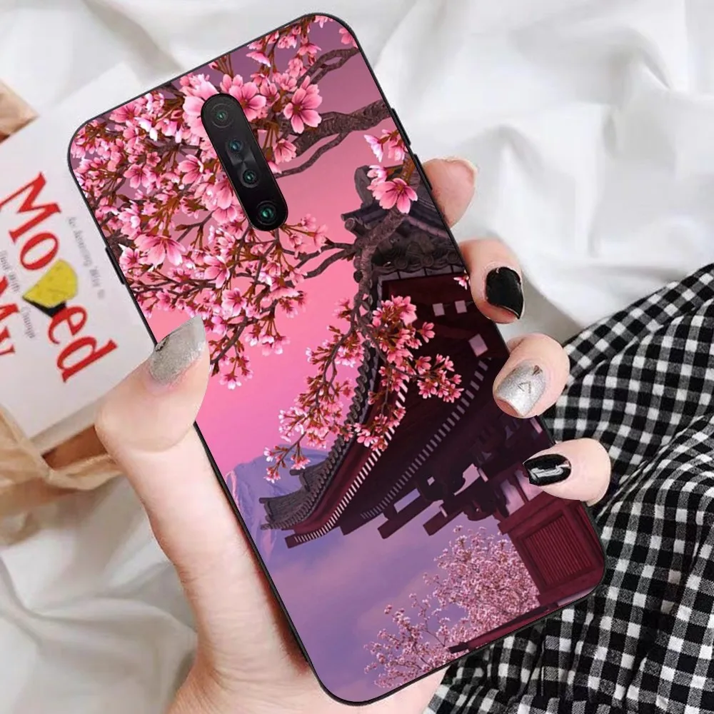 Cherry Blossom Tree Phone Case For Redmi 5 6 7 8 9 10 plus pro 6 7 8 9 A GO K20 K30 K40 pro plus F3 Fundas