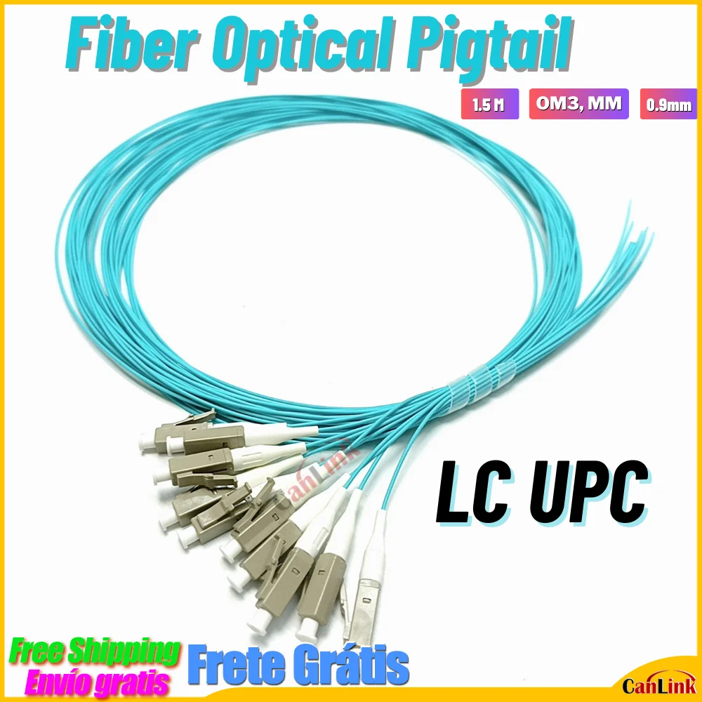 

Fiber Optic Pigtail LC-UPC 0.9Mm MM Simplex LSZH 10 Gigabit Multimode OM3 LC-UPC 50Pcs 100Pcs Lot FTTH